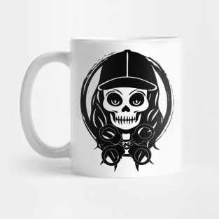 Security Skull and Crossed Handcuffs Black Logo Mug